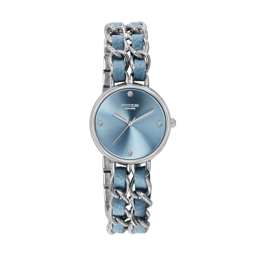 Image of Sonata Poze 9 with Quartz Analog with Metal+ Leather Strap Watch for Women