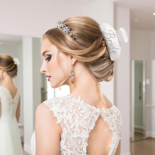 Bridal Shower Gifts, Bride to Be Letter Makeup Bag with Pearl Rhinestone Fuzzy Bride Slippers, Hair Clip Wedding Engagement Gifts for Her, Bachelorette gifts3