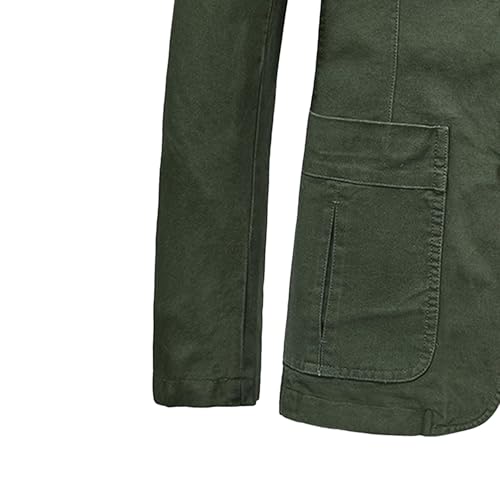 Men's Vintage Lapel Denim Blazer Suit Jacket Casual Business Slim Sport Coats Distressed Jean Lightweight Jackets4