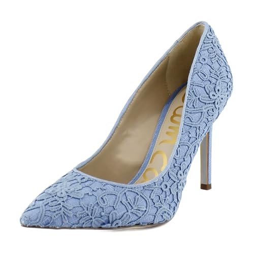 Sam Edelman Women's Hazel Pump Royal Sky Blue Lace 5.5 Medium
