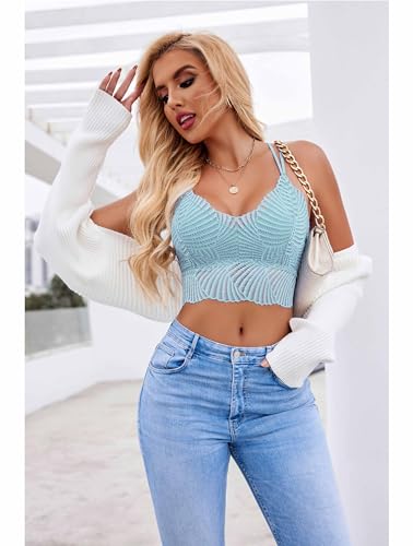 Image of Avidlove Lace Bralette for Women V Neck Camisoles Racerback Adjustable Strap Crop Top