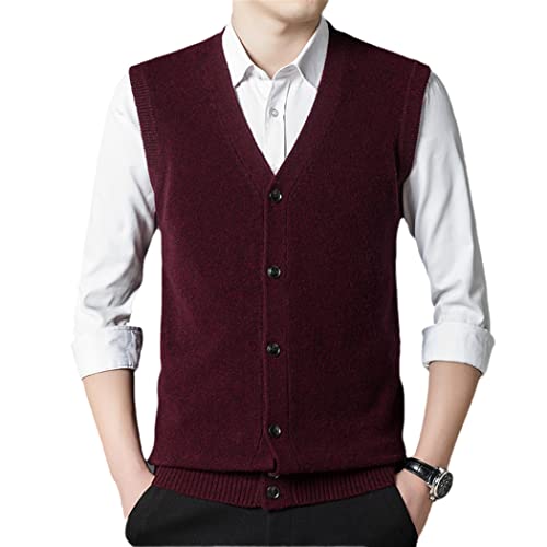 Gilet cachemire homme col V sans manches en laine haut de gamme