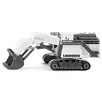 siku 1798, Liebherr R9800 Mining Excavator, 1:87, Metal,Plastic, White, Functional folding shovel