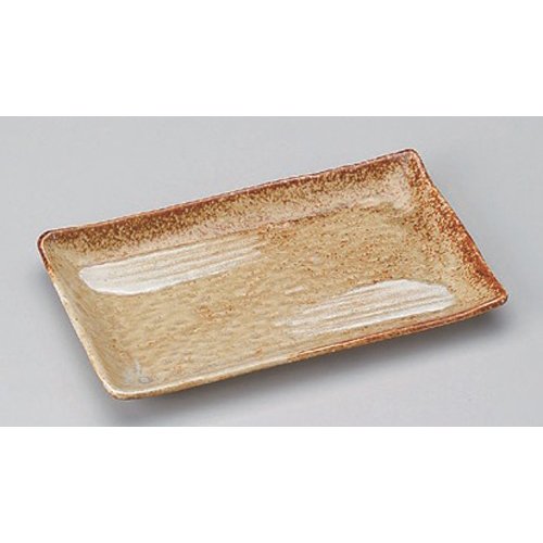 Amazon.com: せともの本舗 Pottery Plate, Yellow Gray Glaze 8.0