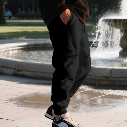 Cargo Sweatpants for Men Lightweight Drawstring with Pockets Mens Sweatpants Active Work Hiking Jogging Sweat Pants4