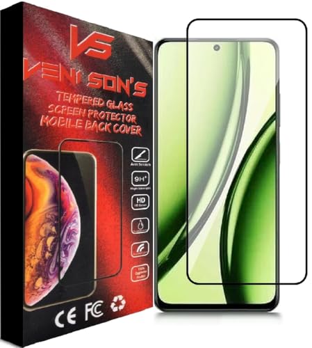 Image of VENI SON'S Scratch And Tear Resistant, Crystal Clear Edge to Edge Tempered Glass Screen Protector Guard Compatible With Moto G56