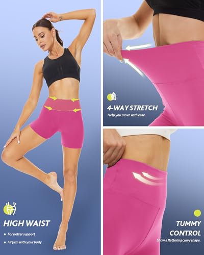 Image of CAMPSNAIL Workout Biker Shorts Women - 3 inch /5 inch /8 inch High Waisted Tummy Control Spandex Booty Volleyball Shorts for Yoga Dance