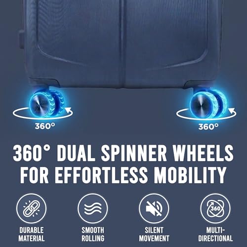 Image of IZOD Mateo 3 Piece Expandable Hardside Luggage Set, Navy