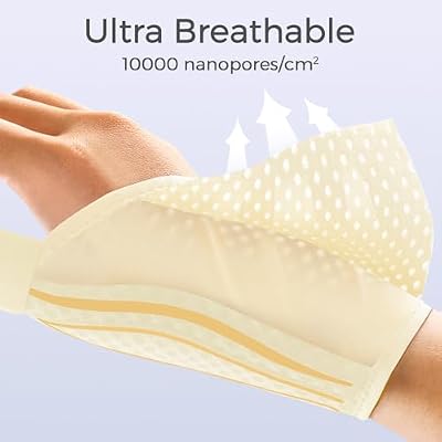 FREETOO Stable Thumb Brace for Arthritis Pain and Support, Thumb Spica Splint Right Hand Left Hand for Trigger Thumb, Thumb Immobilizer Brace for Tendonitis,Sprain,Carpal Tunnel,Beige Left M