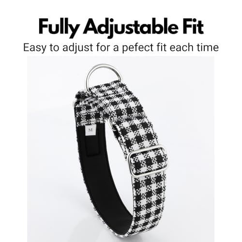 Collier martingale lévrier blanc et noir rembourré de 25 à 30 cm - 7