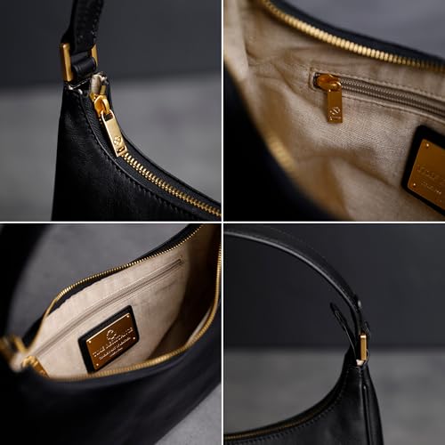 Image of Time Resistance Leather Handbag - Full-Grain Leather Purse for Women - Shoulder Bag Made in Italy