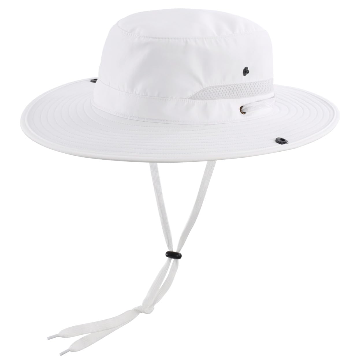 Magracy Mens UPF 50+ Wide Brim Sun Hat UV Protection Safari Hat for Women Boonie Hat Fishing Hiking Camping Beach White