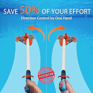 TidyMister Pool Vacuum Head with Side Brush,Universal Steering Handle & Universal Rotatable Hose Adapter,Swimming Weighted Pool Brush Vac (Safe for Vinyl Liner Pool) for Inground & Above Ground Pools