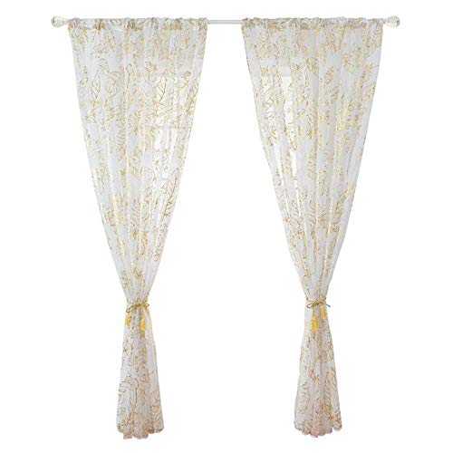 QYLJX Voile-Vorhang, 2m Sheer Voile Window Panel Vorhänge Schlafzimmer Balkon Window Screening, Solid Eyelet Polyester Look Semi Transparentes Fenster, 1m * 2m Cover