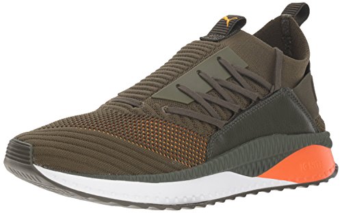 PUMA Men's Tsugi Jun Sneaker, Forest Night-Firecracker-Spectra Yellow, 9 M US