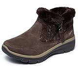 Skechers Women's Easy Going-Cozy INN Ankle Boot, Brown, 9