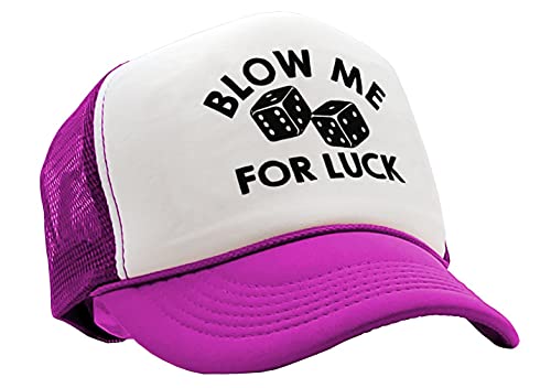 Image of Guacamole - Blow ME for Luck - Casino Craps dice - Vintage Retro Style Trucker Cap Hat