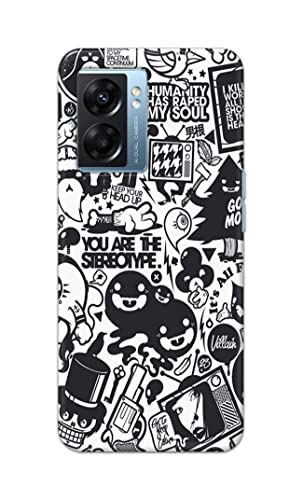 Image of Printed Hard Back Cover Case for Oppo A57 5G | Oppo A77 5G Back Cover (Mixed Cartoon) -702