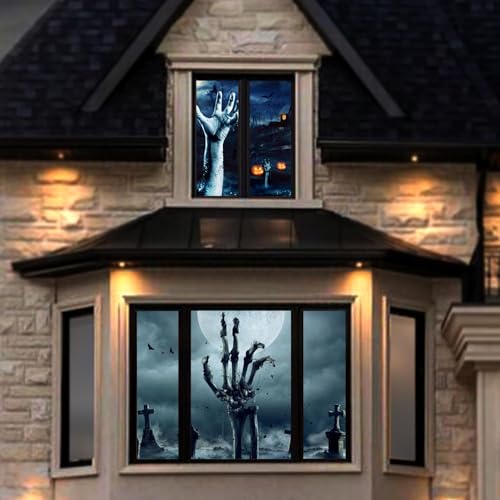 Portable Holographic Rear Projection Screen: 85x48 Inch Wide Format Foldable and Portable Double Sided Projector Film with Anti-Crease for Home Theater Film Nights and Halloween Videos