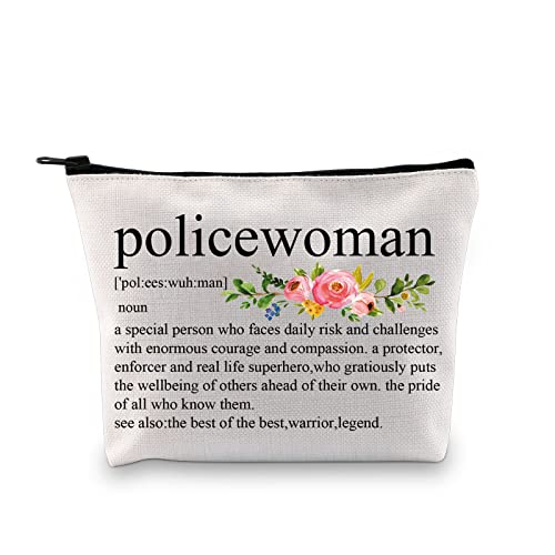 Policewoman Definition EU Makeup Bag - Police Officer & Sergeant Gift - Police Academy Graduation Gear Bag
