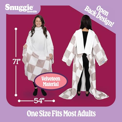 Image of Snuggie The Original Wearable Blanket With Sleeves & Pockets | Cozy Oversized Throw for Adult Men & Women | One Size, 71x54