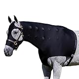 Dura-Tech Magnetic Horse Slicker Hood | Enhances Suppleness & Flexion | Therapeutic Material | Ideal for Equestrian Care | Color Black | Size X-Large