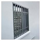 AMUFJJ Folding Window Safety Guard 24 36 40 44 48 Inch Width, Anti-Theft Window Protection Fence Security Bars for Sheds/Schools/Warehouses, Lockable Windows Guardrail(44x56 (112x142cm))