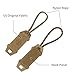 TOPTACPRO Tactical Zipper Pull Cord Hook Handle Replacement Zipper Pulls Tab 2PCS Zipper Puller for Hiking Shooting Airsoft Outdoor Activities 500D Nylon (Coyote Brown)