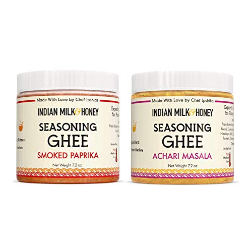 Grass Fed Seasoning Ghee Bundle By Indian Milk & Honey, Pack Of 2, Keto & Paleo Friendly, Pasture Raised, Non-Gmo Gourmet Foods & Supporting Local Farms #TOP19