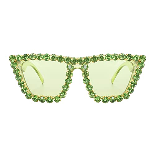 Image of Xpectrum Sparkly Diamond Sunglasses Bling Square Frame Festival Disco Rhinestone Accessories
