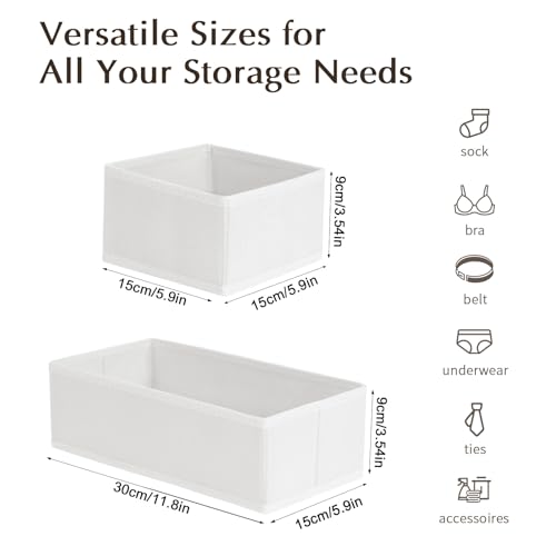 DIMJ-Drawer-Organizers-Set-of-4-Fabric-Closet-Organizers-and-Storage-Drawer-Dividers-for-Baby-Clothes-Socks-Belt-Tie-White