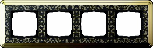 Preisvergleich Produktbild Gira 0214672 Abdeckrahmen 4 Fach Classix Art, Messing-schwarz