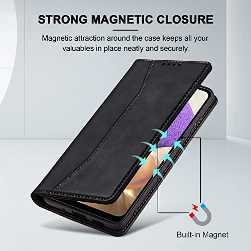 Image of Jasonyu Flip Wallet Case for Samsung Galaxy A32 5G,Black