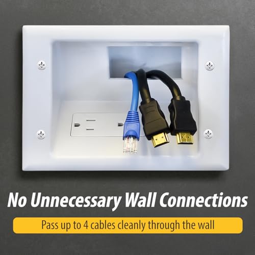Plaque encastrée basse tension DataComm Electronics 45-0071-wh blanc moyenne