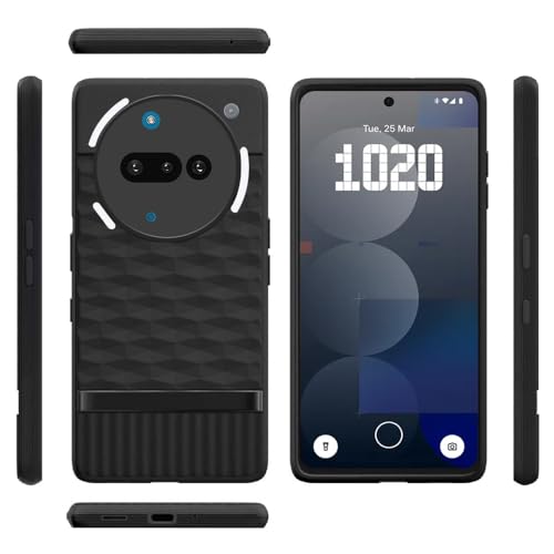 Image of Shockproof Case for Nothing Phone (3a) 5G | Full Camera Protection | TPU Flexible Back Cover for Nothing Phone (3a) 5G (Matte Black)