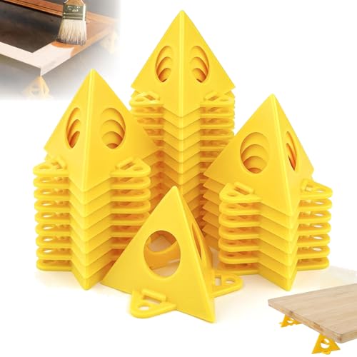 40 Stück Maler Pyramidenständer, Kunststoff Kegel Malständer Farbständer Klein, Pyramidenständer Maler für Leinwände Gelbe Türerhöhungen Stützständer für Leinwand Schranktür Kunsthandwerk Bemalen