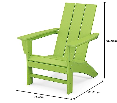 Image of POLYWOOD AD420LI Modern Adirondack Chair, Lime