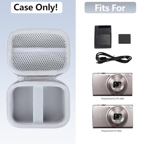 Funda protectora para Canon PowerShot ELPH 360 gris miniatura 3