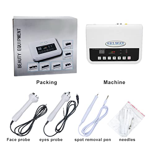 Image of SELWAY Digital Ultrasonic Corded Electric Beauty Device 2 in 1 for Facial Cleansing with Mole and Wart Remover Spot Remover (White and Black)