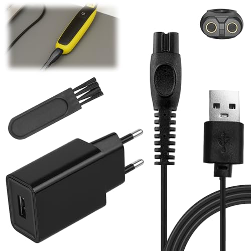 gsgfuis Chargeur 5 V Tondeuse Chargeur pour Rasoir QP2734 QP2724 QP2834 QP2824 QP4631 QP2720 QP4530 MG7910 MG9520 MG5910 MG9510