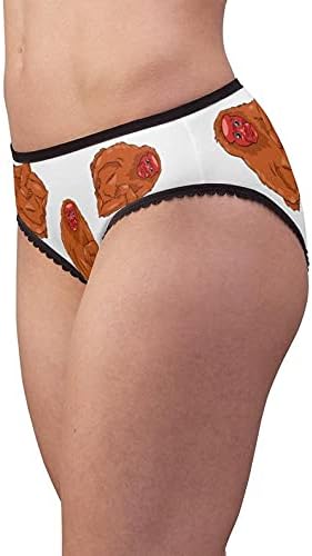 Uakari Animal Cartoon Panties, Uakari Animal Cartoon Underwear, Briefs, Cotton Briefs, Funny Underwear, Panties For Women