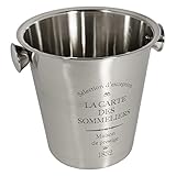 DRULINE 1 x Weinkühler Champagnerkühler Sektkühler aus Edelstahl Ø 22 cm x 21 cm