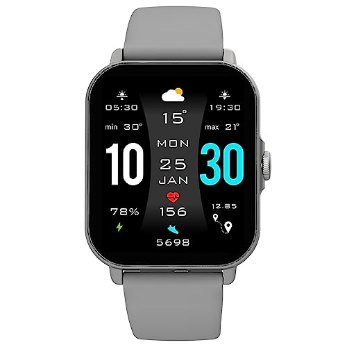 Maxima Fusion 1.96″ HD Display Smart Watch- Advanced Bluetooth Calling| Metallic Build| 600 Nits| 8 Days Battery| Sports Modes| Heart Rate,SpO2 Monitoring,Sleep Tracking| AI Voice Assistant Smartwatch