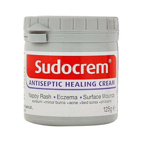 Sudocrem Antiseptic Healing Cream for Nappy Rash, Eczema, Surface Wounds, Sunburn, Minor Burns, Acne, Bed Sores and Chilblains, 125g