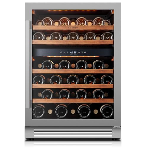 Ca'Lefort Wine Fridge & Cooler - 24 Inch 52 Bottle Wine Cooler Refrigerator, 40-65&deg;F Dual Zone Wine...