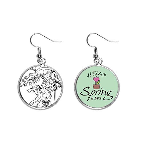 Dibujo romance reinos pendientes de primavera con colgante decorativo de temporada