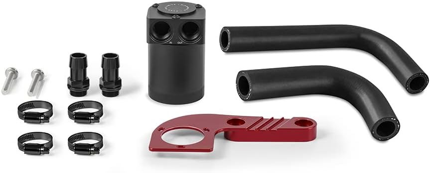 Mishimoto Baffled Oil Catch Can, Color Matched Compatible With BMW F8X M3/M4 2015–2020, Sakhir Orange Metallic