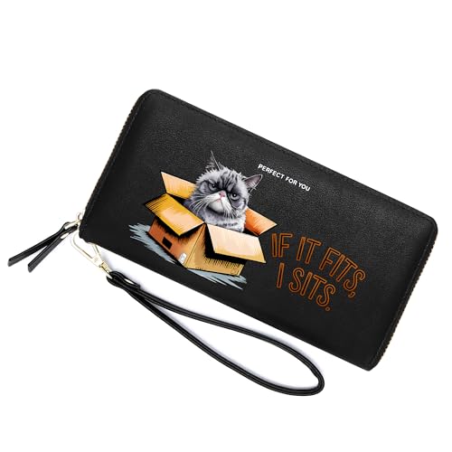 ZRTARY Customized Cat Women's Wallet,Birthday Gift,Holiday Gift for Friend,Valentine's Day Gift for Wife,Mother,Daughter,Ladies 1302a