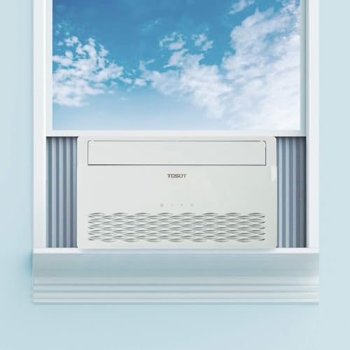 TOSOT 10,000 BTU Air Conditioner Modern Design and Temperature Sensing Remote Window AC for Bedroom, Living Room, and Attics up to 450 sq. ft, White