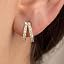 gold-cz double hoop
